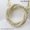 63840 xuping мода круглый дизайн шарм циркон 14k золотой цвет комплект ювелирных изделий